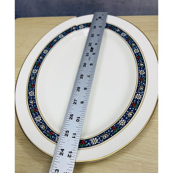 Vintage Pickard Grandeurby China Co Large Platter 12”x 9” Great Condition - Picture 4 of 6
